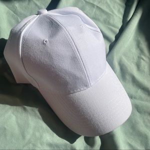 white baseball/dad cap